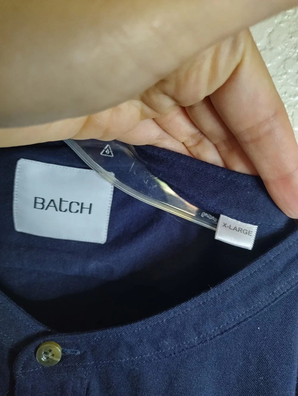 BATCH long Sleeve Button Down Henley Shirt Sz Xl